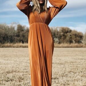 Pleated Maxi Dress